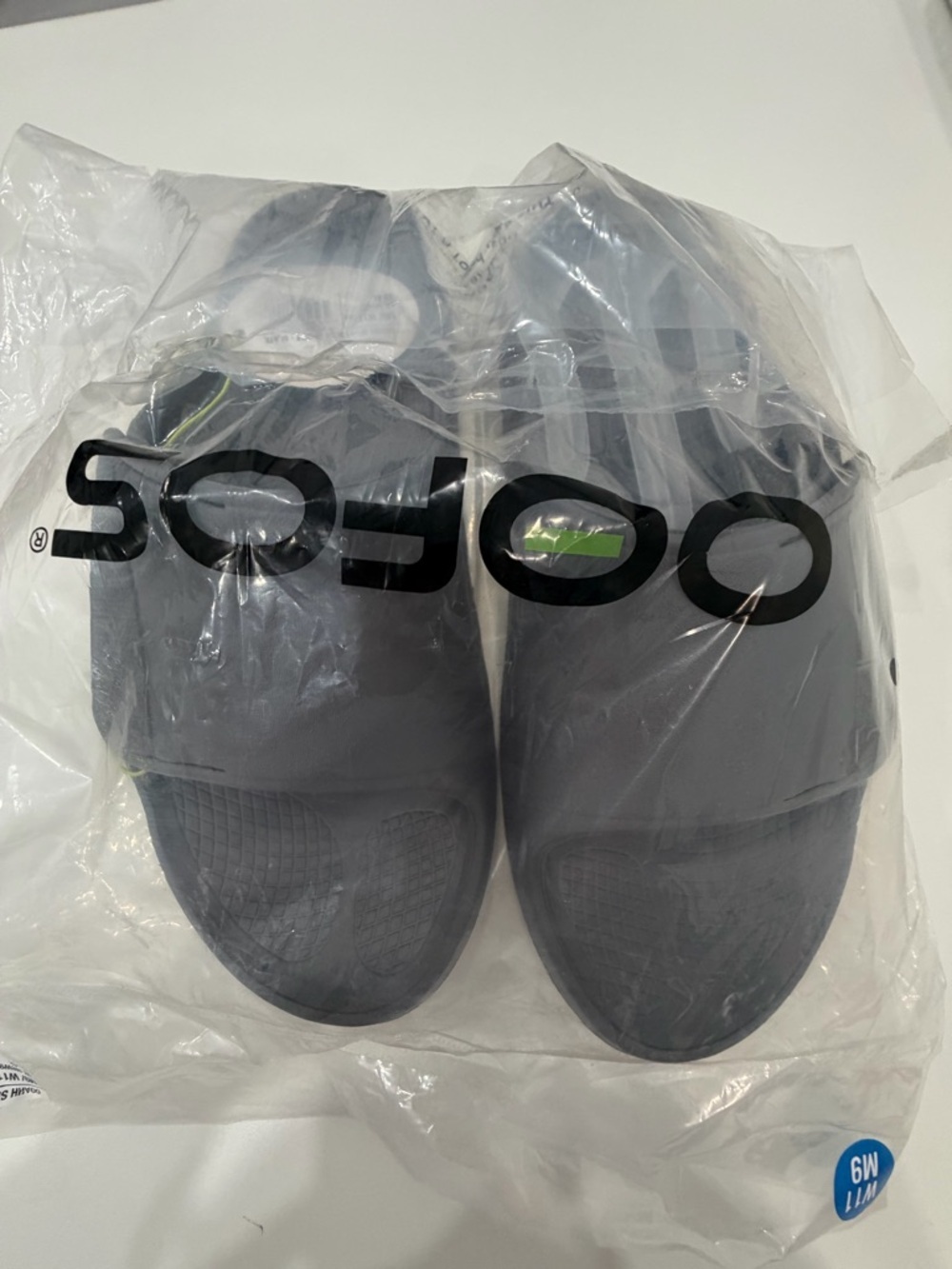 OOFOS OOahh Sport Flex Slide Slate M9/W11 New Sealed - Picture 6 of 8